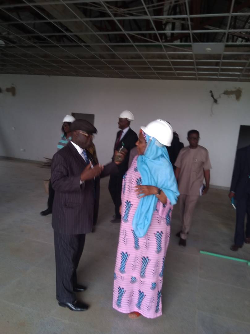 The inspection of the NICN permanent court complex by the committee on on-going projects in the Judiciary - Headed by Hajiya Rakiya Sarki Ibrahim ( MON), Thursday 10th May, 2018.