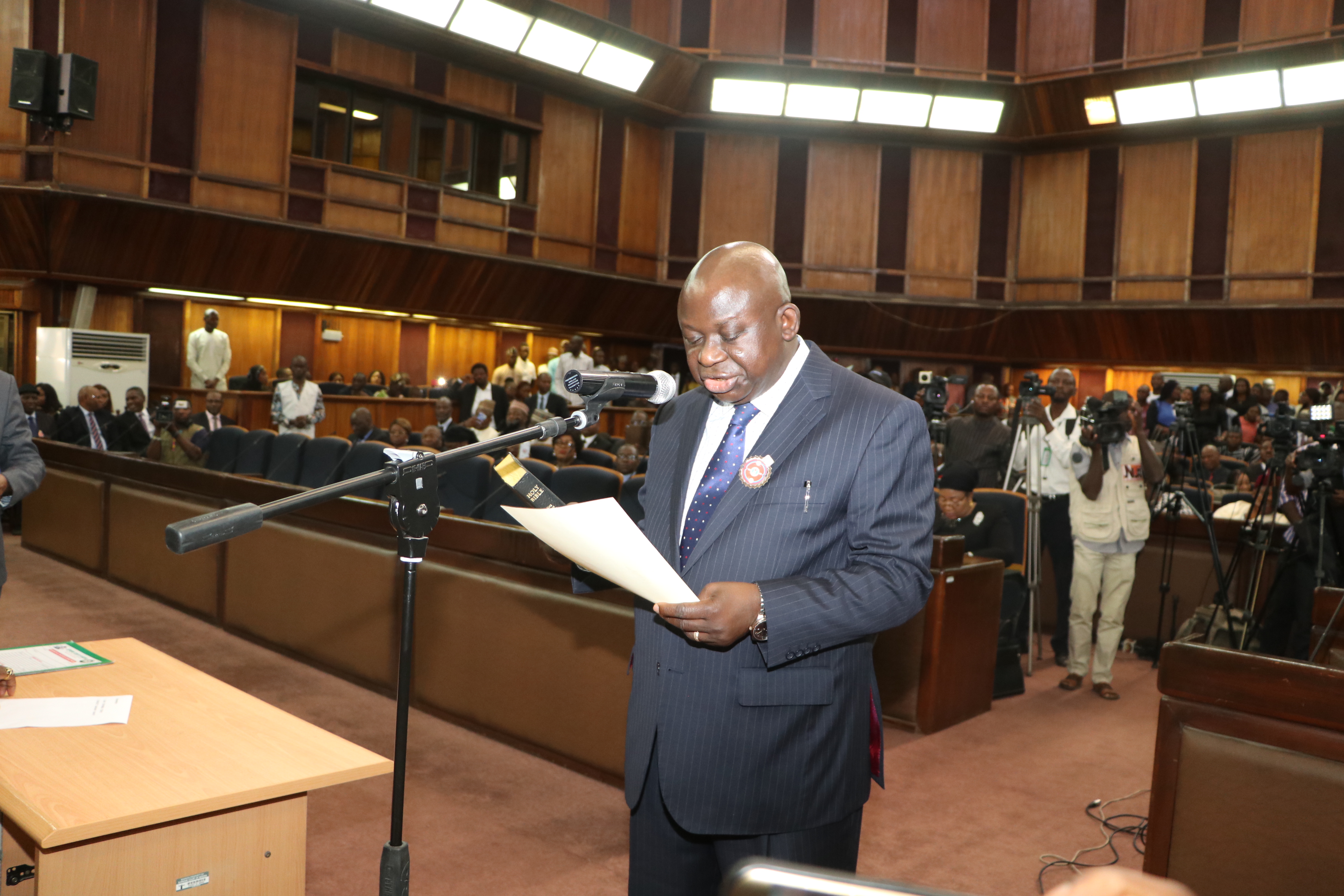 Justice Kanyip Sworn In as Substantive President of National Industrial Court.